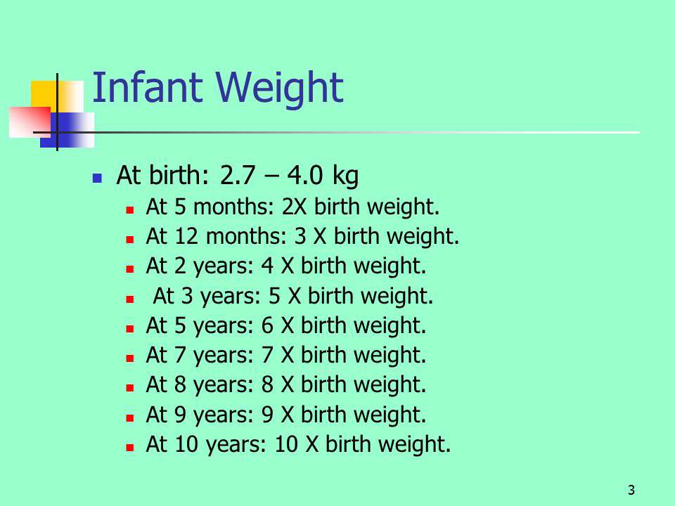 جدول النمو للأطفال في الأشهر الأولى: الطول و الوزن