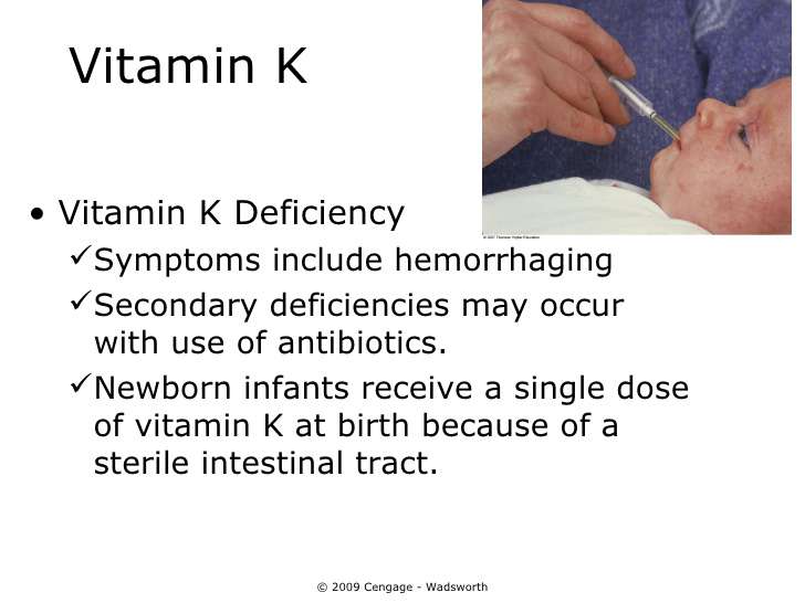 نقص الفيتامين ك K عند الرضع و الأطفال