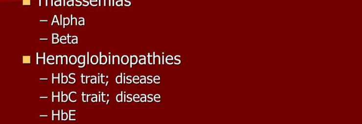 أمراض الهيموجلوبين