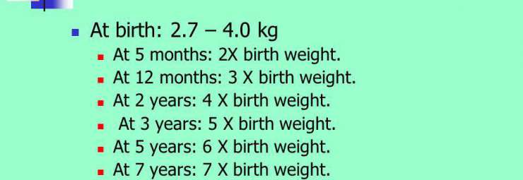 جدول النمو للأطفال في الأشهر الأولى: الطول و الوزن