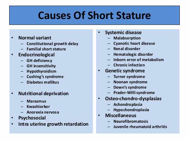 اسباب قصر الطول عند الاطفال