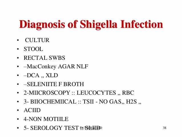 تشخيص جراثيم و بكتيريا الشيجيلا او الشغيلا