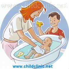 حمام الطفل حديث الولادة