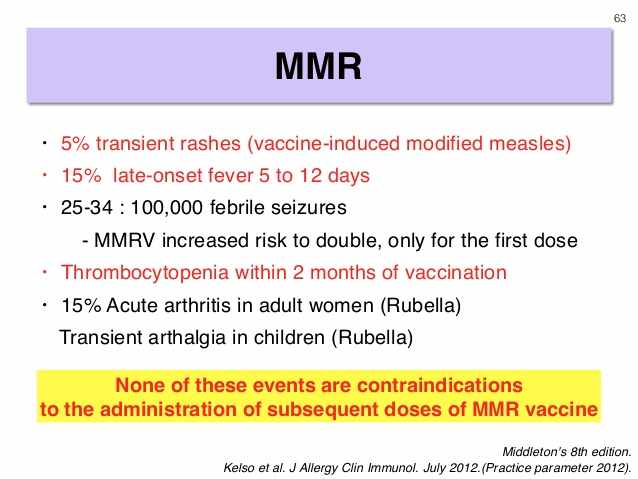 نقص الصفيحات بعد تطعيم الحصبة MMR