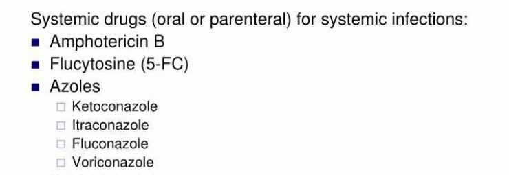 الأدوية المضادة للفطور الخطيرة المنتشرة