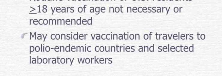 تطعيم شلل الاطفال للكبار
