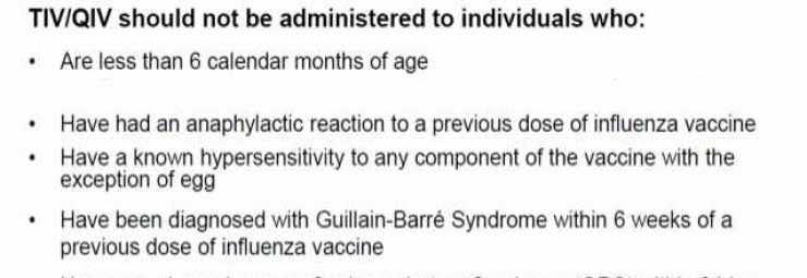 موانع إعطاء تطعيم الانفلونزا